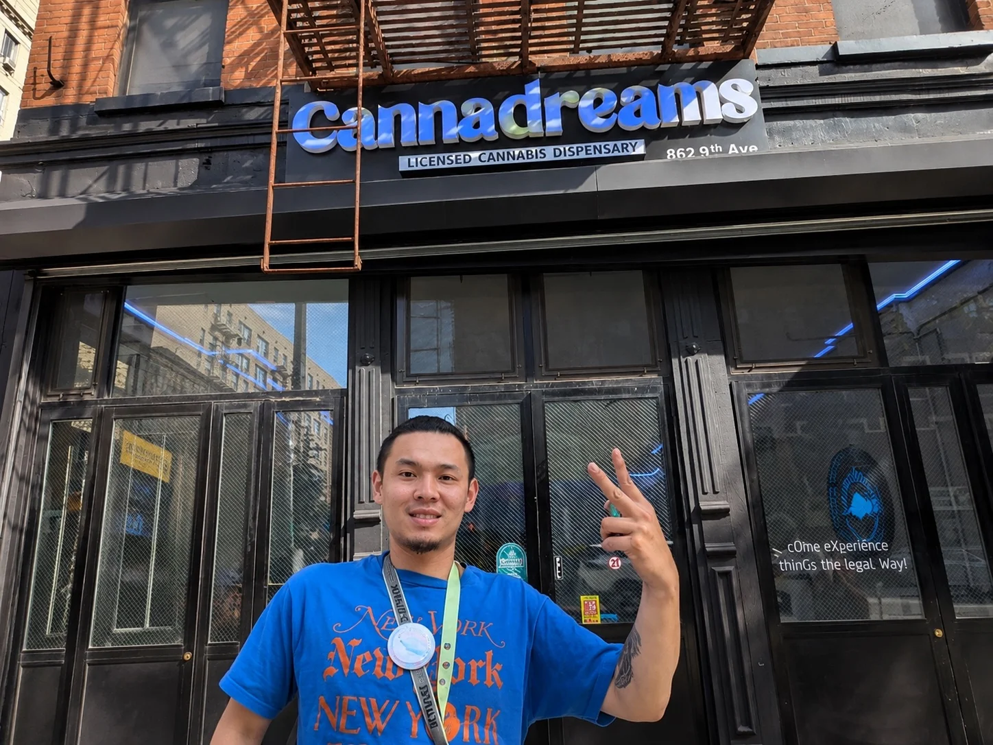 Jerry Lin, founder of Cannadreams, outside the licensed dispensary